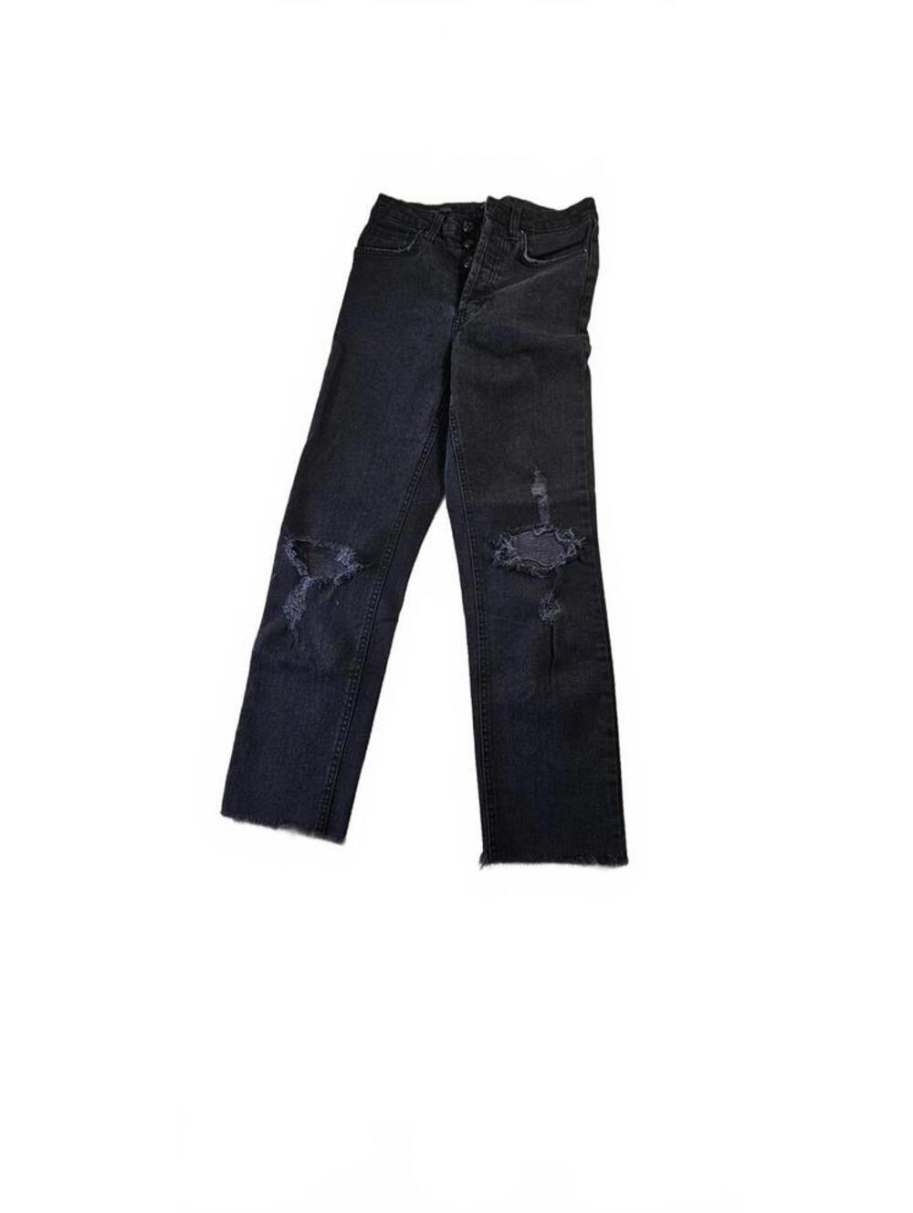 Wild Fable Distressed Supper High-Rise Stretch Black Denim Shorts Size 2